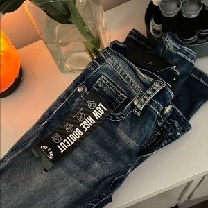 Women's Blue Low Rise Bootcut Jeans